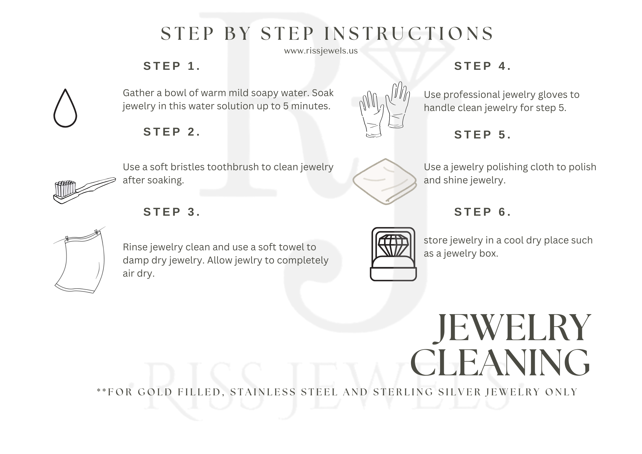 6 STEP JEWELRY CLEAN GUIDE